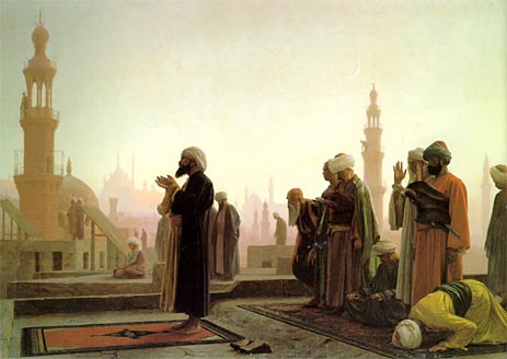 Muslims praying